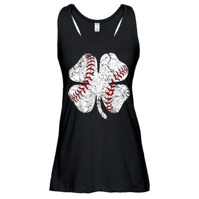 Baseball St Patricks Day, Shamrock, St Patricks Day, Funny St Patricks Day, Ladies Essential Flowy Tank