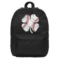 Baseball St Patricks Day, Shamrock, St Patricks Day, Funny St Patricks Day, 16 in Basic Backpack