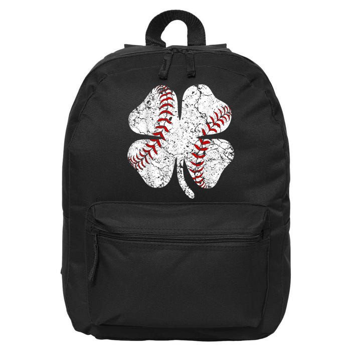 Baseball St Patricks Day, Shamrock, St Patricks Day, Funny St Patricks Day, 16 in Basic Backpack