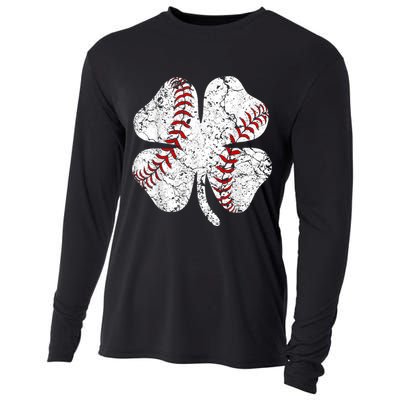 Baseball St Patricks Day, Shamrock, St Patricks Day, Funny St Patricks Day, Cooling Performance Long Sleeve Crew