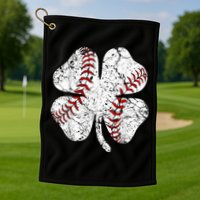 Baseball St Patricks Day, Shamrock, St Patricks Day, Funny St Patricks Day, Golf Towel