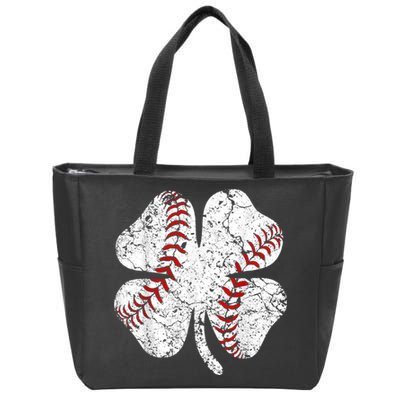 Baseball St Patricks Day, Shamrock, St Patricks Day, Funny St Patricks Day, Zip Tote Bag