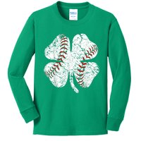 Baseball St Patricks Day, Shamrock, St Patricks Day, Funny St Patricks Day, Kids Long Sleeve Shirt