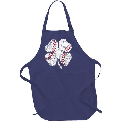 Baseball St Patricks Day, Shamrock, St Patricks Day, Funny St Patricks Day, Full-Length Apron With Pockets