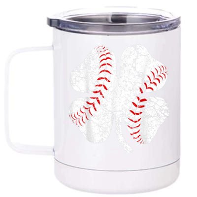 Baseball St Patricks Day, Shamrock, St Patricks Day, Funny St Patricks Day, 12 oz Stainless Steel Tumbler Cup