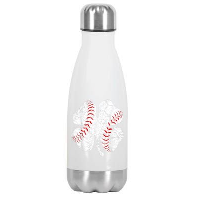 Baseball St Patricks Day, Shamrock, St Patricks Day, Funny St Patricks Day, Stainless Steel Insulated Water Bottle