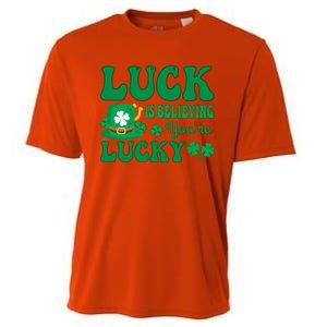 Believing St Patricks Day Cute Gift Cooling Performance Crew T-Shirt