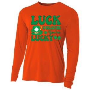 Believing St Patricks Day Cute Gift Cooling Performance Long Sleeve Crew