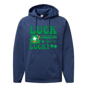 Believing St Patricks Day Cute Gift Performance Fleece Hoodie