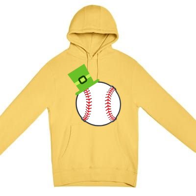 Baseball St Patricks Day Sports Green Leprechaun Hat Gift Premium Pullover Hoodie