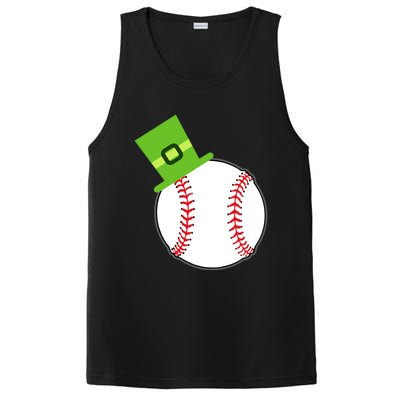 Baseball St Patricks Day Sports Green Leprechaun Hat Gift PosiCharge Competitor Tank