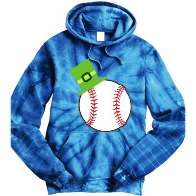 Baseball St Patricks Day Sports Green Leprechaun Hat Gift Tie Dye Hoodie