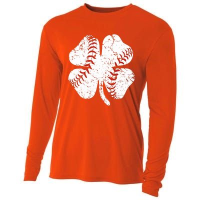 Baseball St Patricks Day Boys Men Catcher Pitcher Shamrock Cooling Performance Long Sleeve Crew