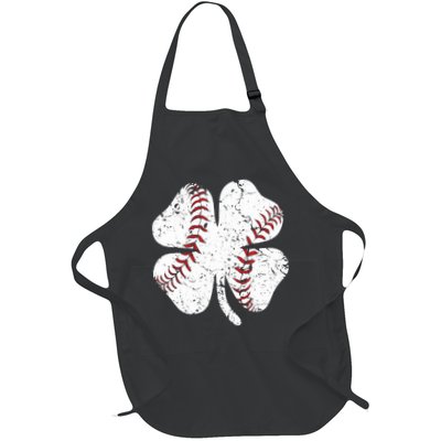 Baseball St Patricks Day Boys Men Catcher Pitcher Shamrock Apron