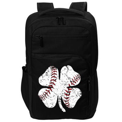 Baseball St Patricks Day Boys Men Catcher Pitcher Shamrock Impact Tech Backpack