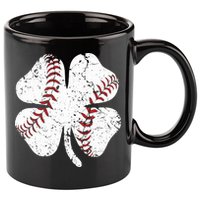Baseball St Patricks Day Boys Men Catcher Pitcher Shamrock 11oz C Handle Ceramic Mug