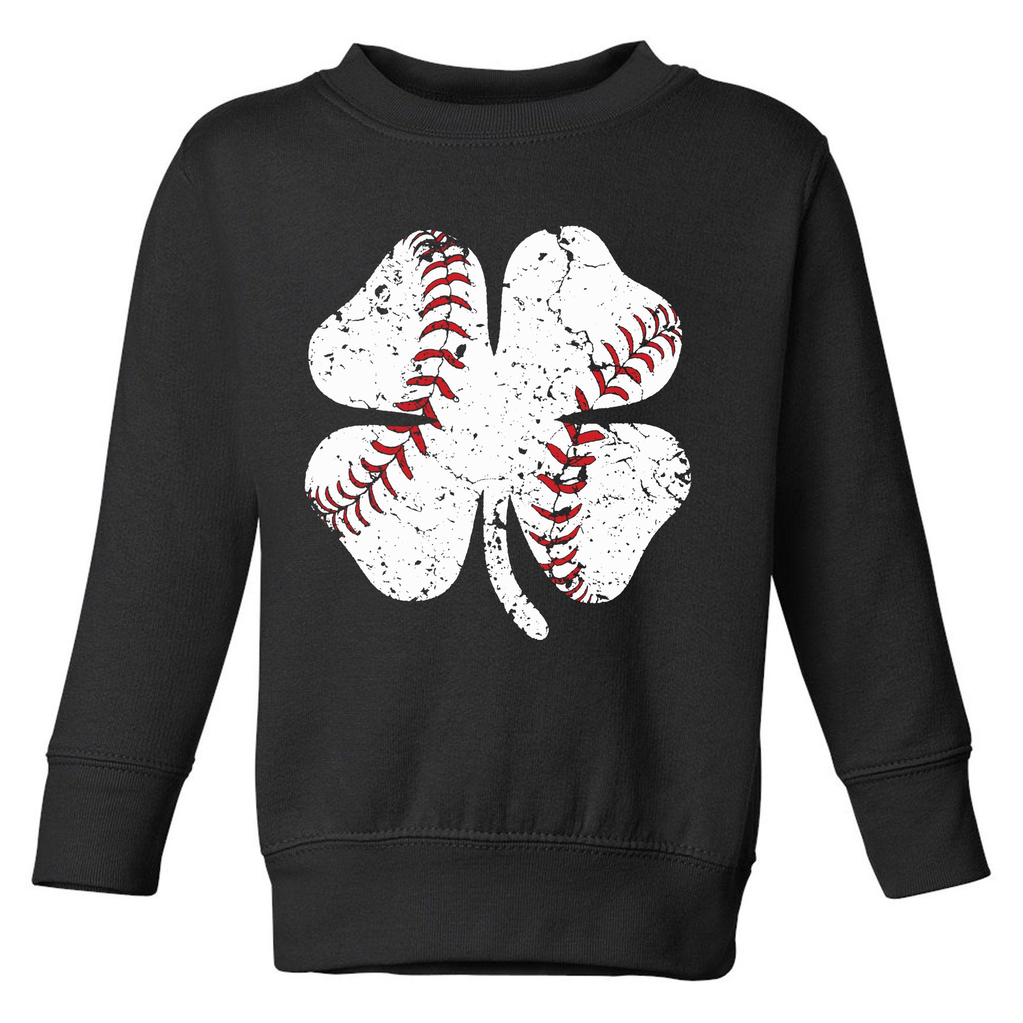 Baseball St Patricks Day Boys Men Catcher Pitcher Shamrock Toddler Sweatshirt