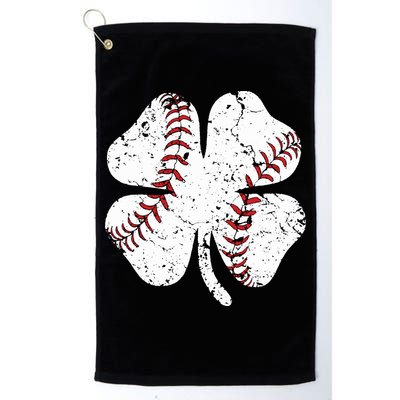 Baseball St Patricks Day Boys Men Catcher Pitcher Shamrock Golf Towel