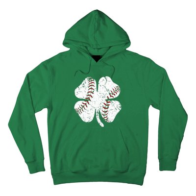 Baseball St Patricks Day Boys Men Catcher Pitcher Shamrock Hoodie