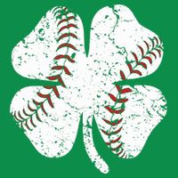 Baseball St Patricks Day Boys Men Catcher Pitcher Shamrock T-Shirt