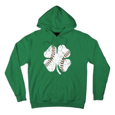 Baseball St Patricks Day Boys Men Catcher Pitcher Shamrock Tall Hoodie