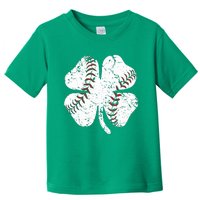 Baseball St Patricks Day Boys Men Catcher Pitcher Shamrock Toddler T-Shirt