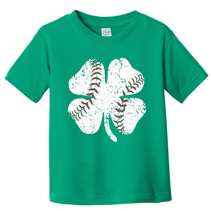 Baseball St Patricks Day Boys Men Catcher Pitcher Shamrock Toddler T-Shirt