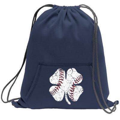 Baseball St Patricks Day Boys Men Catcher Pitcher Shamrock Sweatshirt Cinch Pack Bag