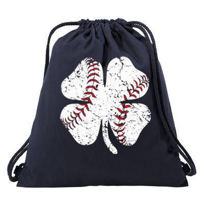 Baseball St Patricks Day Boys Men Catcher Pitcher Shamrock Drawstring Bag