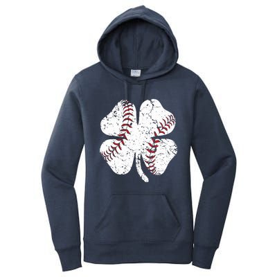 Baseball St Patricks Day Boys Men Catcher Pitcher Shamrock Women's Pullover Hoodie