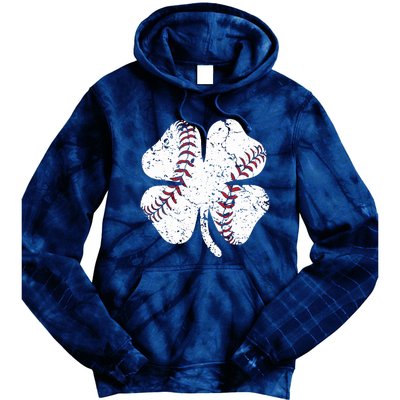 Baseball St Patricks Day Boys Men Catcher Pitcher Shamrock Tie Dye Hoodie