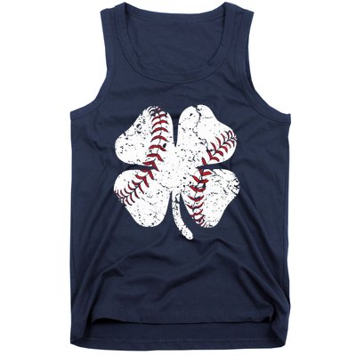 Baseball St Patricks Day Boys Men Catcher Pitcher Shamrock Tank Top