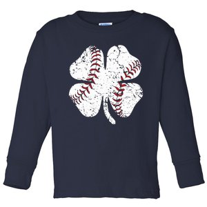 Baseball St Patricks Day Boys Men Catcher Pitcher Shamrock Toddler Long Sleeve Shirt