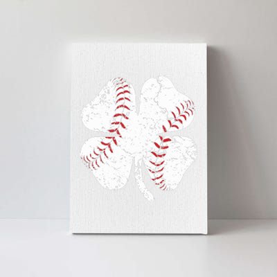 Baseball St Patricks Day Boys Men Catcher Pitcher Shamrock Canvas