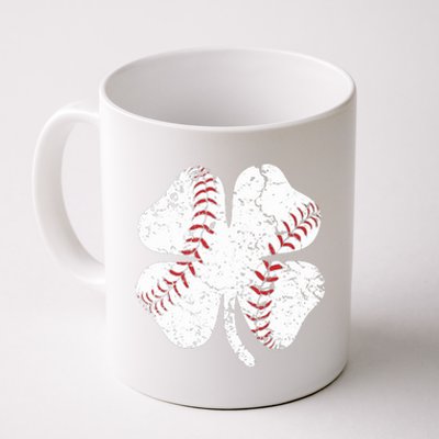 Baseball St Patricks Day Boys Men Catcher Pitcher Shamrock Coffee Mug