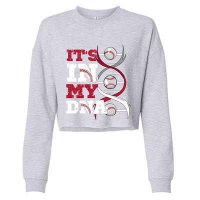 Baseball Sport Player Funny Gift Cropped Pullover Crew