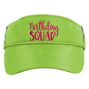 Birthday Squad Party Bday Pink Birthday Gift T Adult Drive Performance Visor