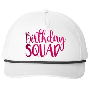 Birthday Squad Party Bday Pink Birthday Gift T Snapback Five-Panel Rope Hat