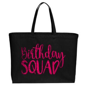 Birthday Squad Party Bday Pink Birthday Gift T Cotton Canvas Jumbo Tote