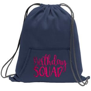 Birthday Squad Party Bday Pink Birthday Gift T Sweatshirt Cinch Pack Bag