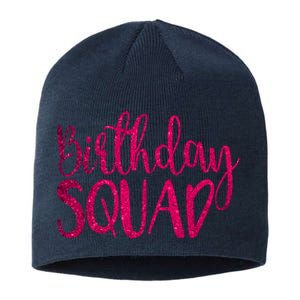 Birthday Squad Party Bday Pink Birthday Gift T Sustainable Beanie