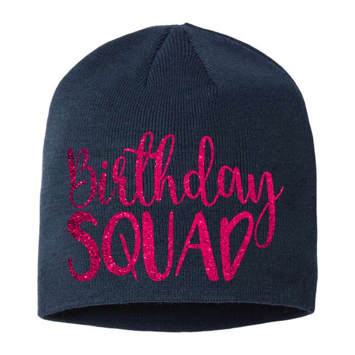 Birthday Squad Party Bday Pink Birthday Gift T Sustainable Beanie