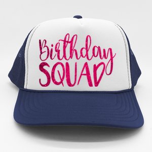 Birthday Squad Party Bday Pink Birthday Gift T Trucker Hat