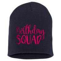 Birthday Squad Party Bday Pink Birthday Gift T Short Acrylic Beanie