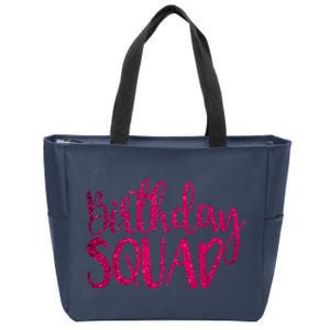 Birthday Squad Party Bday Pink Birthday Gift T Zip Tote Bag