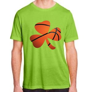 Basketball St Patricks Day Clover Shamrock Funny Gift Adult ChromaSoft Performance T-Shirt