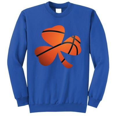 Basketball St Patricks Day Clover Shamrock Funny Gift Sweatshirt