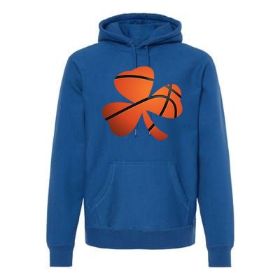 Basketball St Patricks Day Clover Shamrock Funny Gift Premium Hoodie