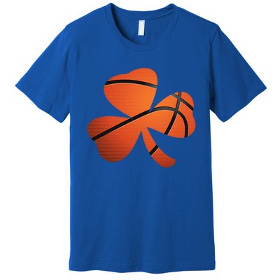 Basketball St Patricks Day Clover Shamrock Funny Gift Premium T-Shirt