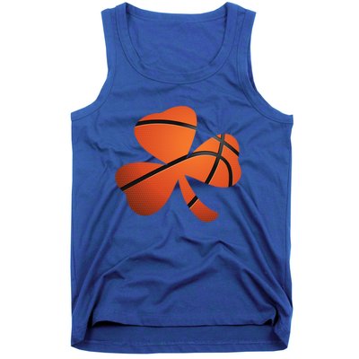 Basketball St Patricks Day Clover Shamrock Funny Gift Tank Top